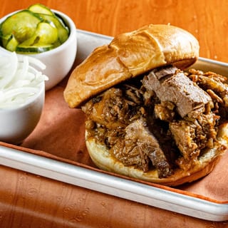 BBQ Chopped Prime Brisket Sandwich